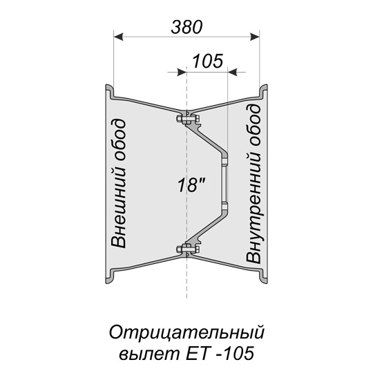 Assembled wheel MX-TRIM (4 layers) with 6х139,7, DIA 110 disk 